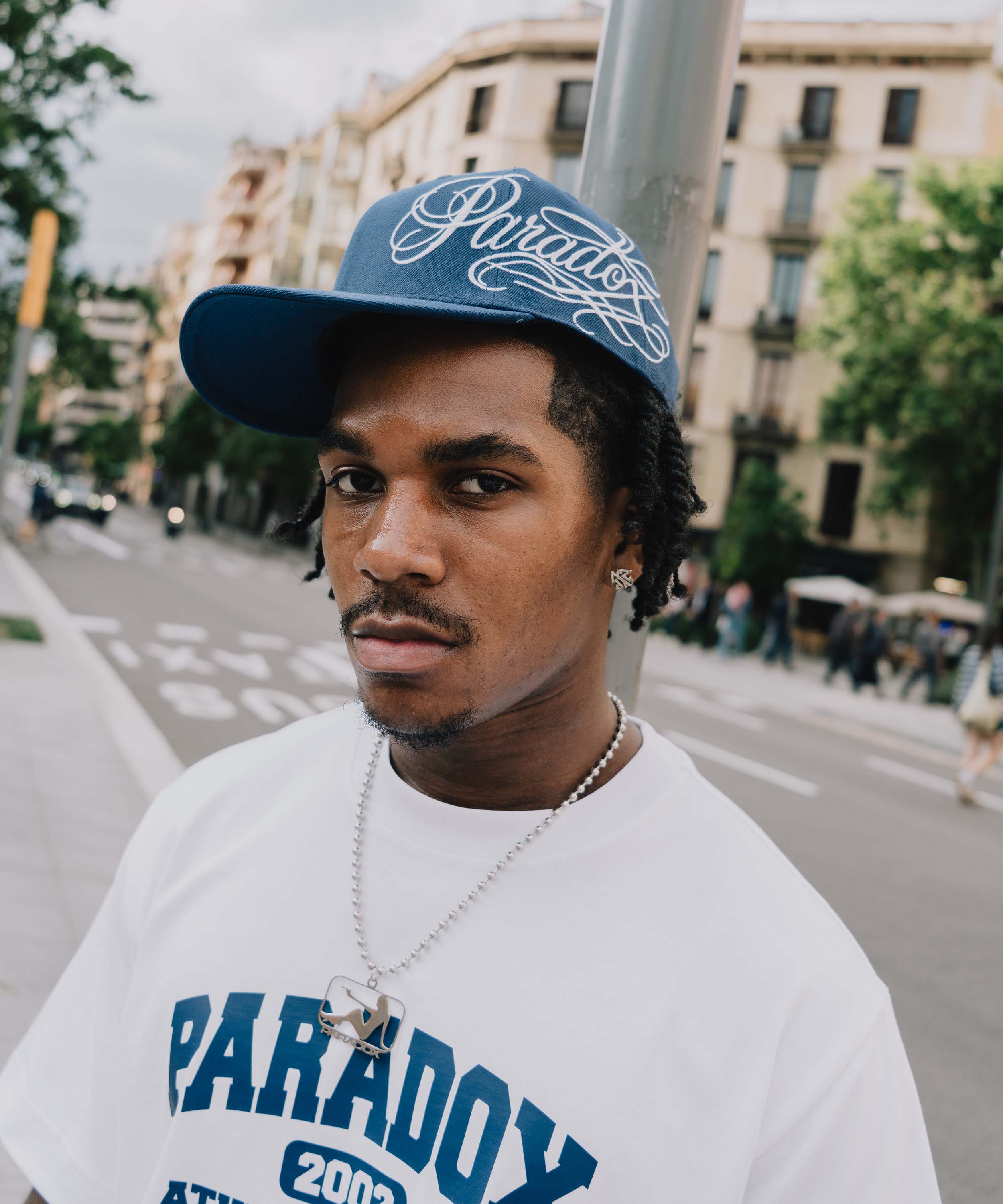 BLUE SCRIPT CAP