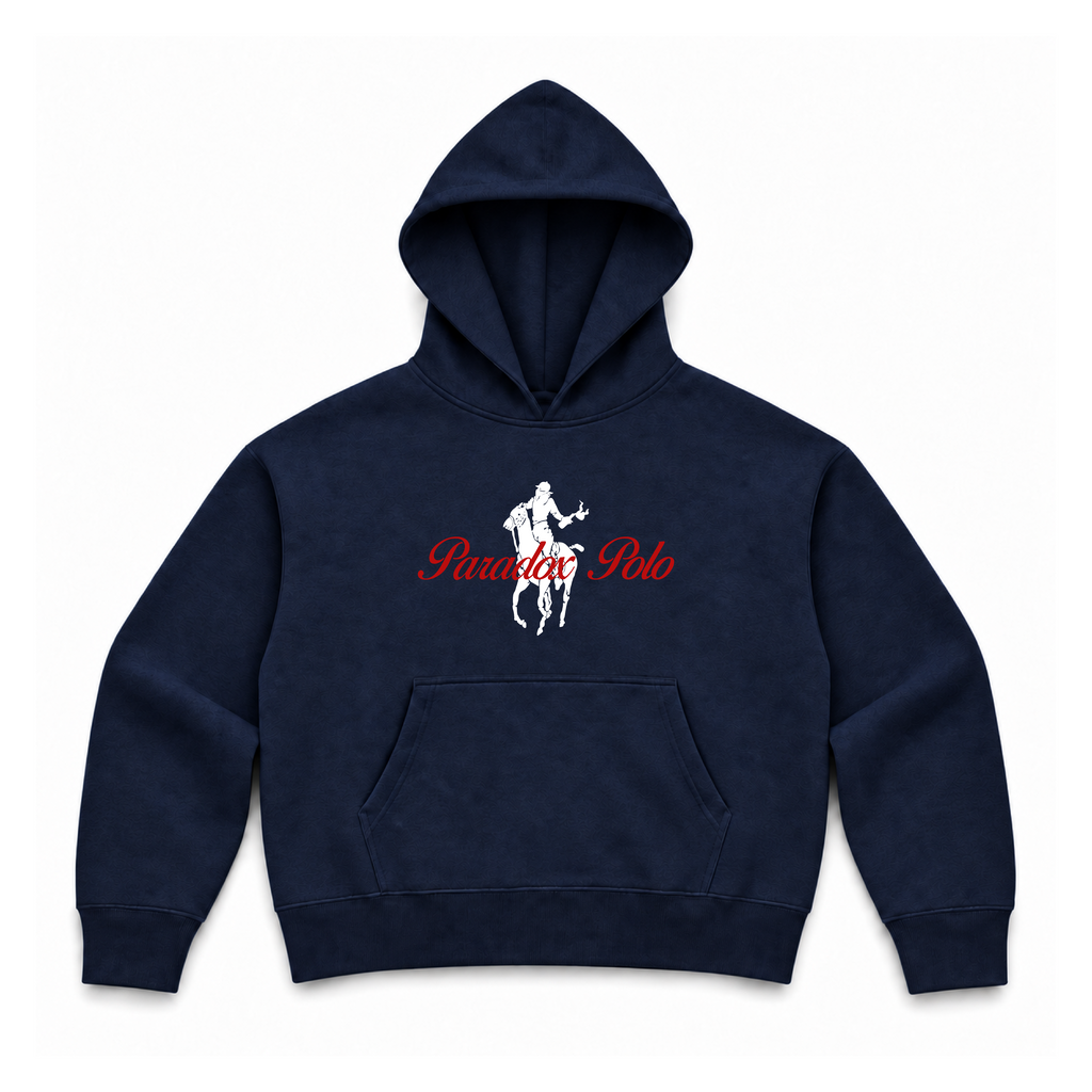 NAVY POLO HOODIE